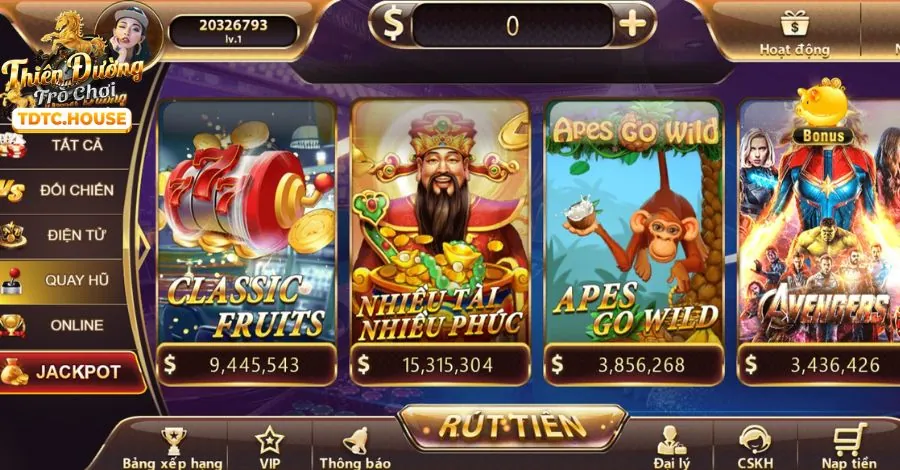 Máy đánh bạc KO66, game slot jackpot